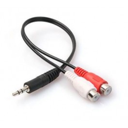 Conversor / Adaptador Audio Jack 3.5mm Macho para RCA Stereo Femea