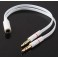 Conversor / Adaptador Audio Jack 3.5mm Dual Macho para 3.5mm Femea