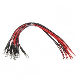 10X LED 5mm Blub Vermelho DC 12V