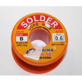 Fio de Solda 50g 0,6mm 63/37