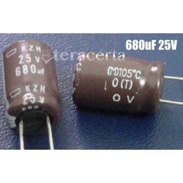 Condensador Eletrolitico 680uF 25V