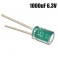Condensador Eletrolitico 1000uF 6.3V