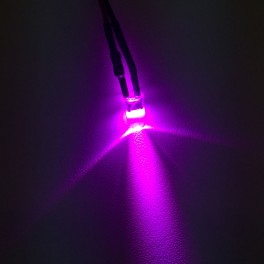 LED 5mm cristal Violeta / Rosa 12V pre-cablado