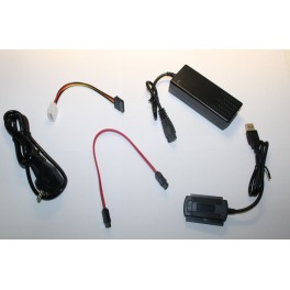 Adaptador externo USB para discos SATA e IDE 2.5" e 3.5"