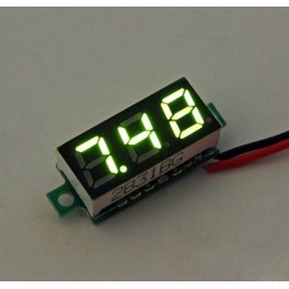 Modulo led verde 0,28" micro voltimetro dc 3,50V a 30V 