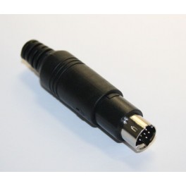 Conector / Adaptador Ficha Mini-Din 9 Pinos Macho para soldar