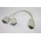 Cabo Video VGA Duplicador Splitter 1 Macho x 2 Fêmea 15 Pinos DSub-15 Pin