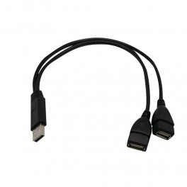 Adaptador USB 2.0 Macho p/ Dual USB 2.0 Femea
