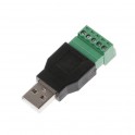 Adaptador USB 2.0 Macho p/ Conector Parafuso 5 Pinos 