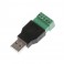 Adaptador USB 2.0 Macho p/ Conector Parafuso 5 Pinos 