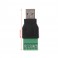 Adaptador USB 2.0 Macho p/ Conector Parafuso 5 Pinos 