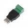 Adaptador USB 2.0 Femea p/ Conector Parafuso 5 Pinos 