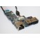 Peças Placa Ficha DC Jack RJ45 com Cabo Lenovo ThinkPad Edge E531A NS-A046