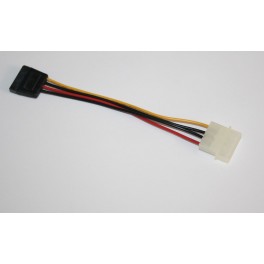 Adaptador de alimentação Molex 4 pinos Macho a Sata Fêmea 15 cm
