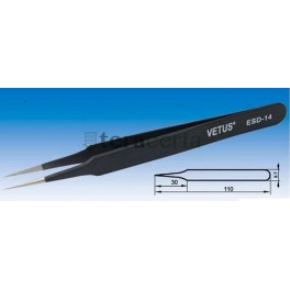 Vetus pinça anti estática anti magnética esd-14 