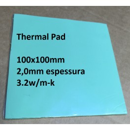 Thermal pad 100x100x2mm cpu gpu 3.2w/k 