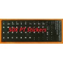 50X Kit Autocolantes Teclado Portugu&ecirc;s - Preto PT-PT PO