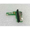 Peças   Dell Latitude 3330 USB Audio VGA Ethernet ports board 12840-1 DLA13 V28W1