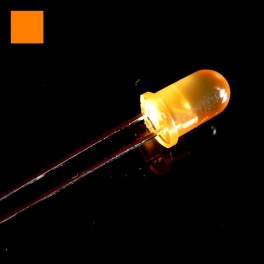 5X Led 3mm laranja / amarelo / ambar difuso