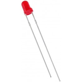 5X Led 3mm vermelho difuso