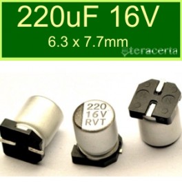 Condensador Electrolitico Aluminio SMD 220uf 16V