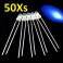 50X Led 3mm cristal azul alto brilho 