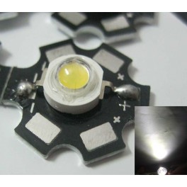 1X Led 1W branco frio com dissipador Alto brilho 