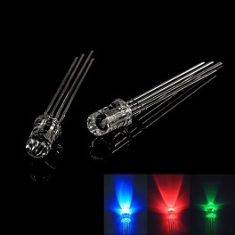 5X Led 5mm RGB vermelho-verde-azul 4 pinos