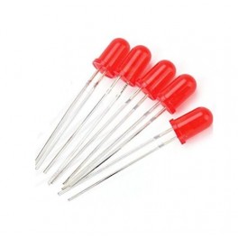 5X Led 5mm vermelho difuso