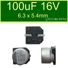 Condensador Electrolitico Aluminio SMD 100uF 16V
