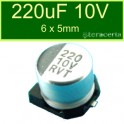 Condensador Electrolitico Aluminio SMD 220uF 10V