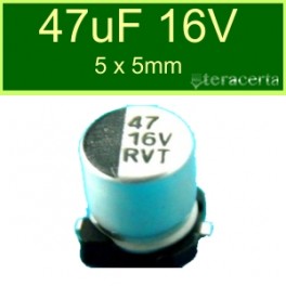 Condensador Electrolitico Aluminio SMD 47uF 16V