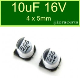 Condensador Electrolitico Aluminio SMD 10uF 16V