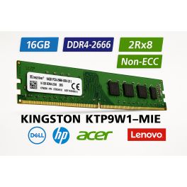 Kingston KTP9W1-MIE DIMM PC-2666V-UB1-11 16GB 2666MHz DDR4 Non-ECC CL19 2Rx8