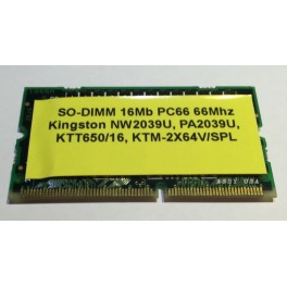 So-dimm 16mb pc66 66mhz kingston nw2039u pa2039u ktt650/16 ktm-2x64v/spl 