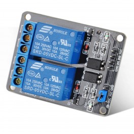 Modulo 2 canais rele optoisolada PIC AVR ARM MCU arduino raspberry 