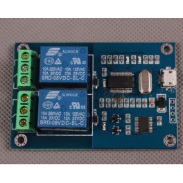 Modulo 2 canais rele optoisolada PIC AVR ARM MCU arduino raspberry 