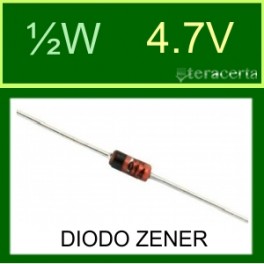 Diodo Zener ½W 4.7V