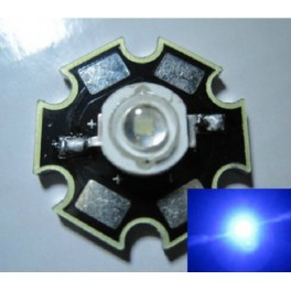 Led 3W ligth blue / Royal Blue  460nm com dissipador