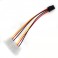 Cabo duplo 4 Pinos Male Molex para 6 Pinos Femeas PCI-E Y Power Cable