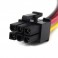 Cabo duplo 4 Pinos Male Molex para 6 Pinos Femeas PCI-E Y Power Cable