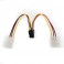 Cabo duplo 4 Pinos Male Molex para 6 Pinos Femeas PCI-E Y Power Cable