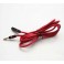 Cabo extensao audio jack 3.5mm M 3.5mm F 1.2mts vermelho 