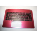 90R-N3O6K1280 Teclado com Palmrest Cover Asus X401A X401U Vermelho Rosa