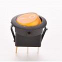 Placa de Botão / Switch On - Off LED Amarelo 12V, 16A