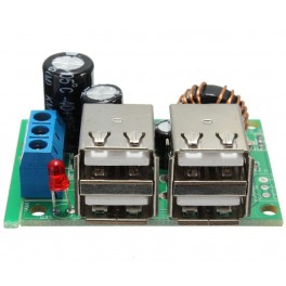 Modulo de Alimenta&ccedil;ao Step down DC 12V, 24V, 40V para 5V com USB