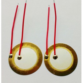 Disco 20mm Piezo / piezoelectrico pre soldado 