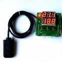 Modulo 12V Higrómetro e temperatura Dual display LED  2 reles + sensor