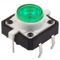 Botao Redondo LED Verde 12x12mm
