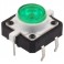 Botao Redondo LED Verde 12x12mm